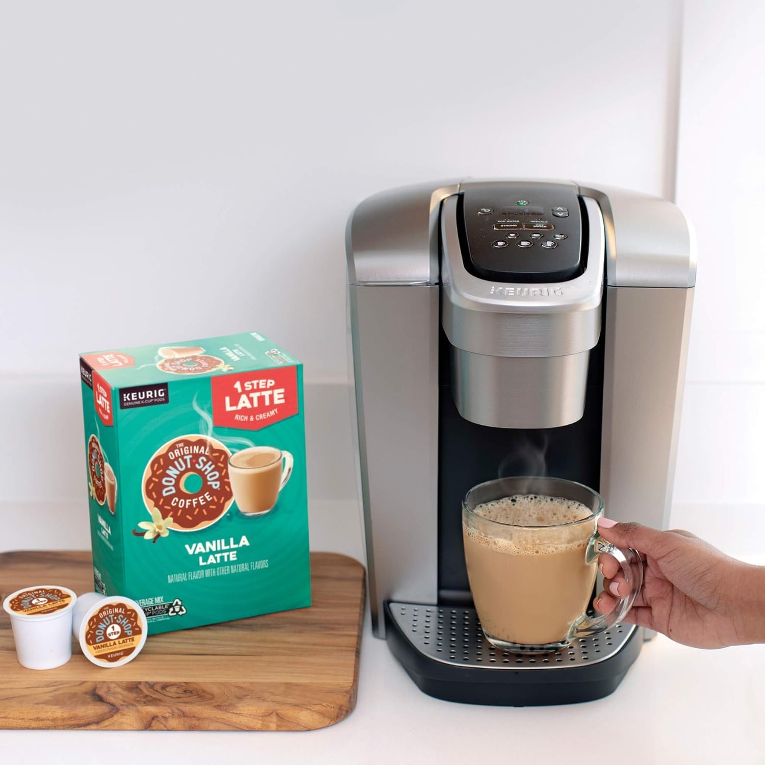 The Original Donut Shop Vanilla Latte, Single-Serve Keurig K-Cups, Flavored Coffee. Delightfully creamy. Deliciously dreamy. A Satisfyingly Sweet