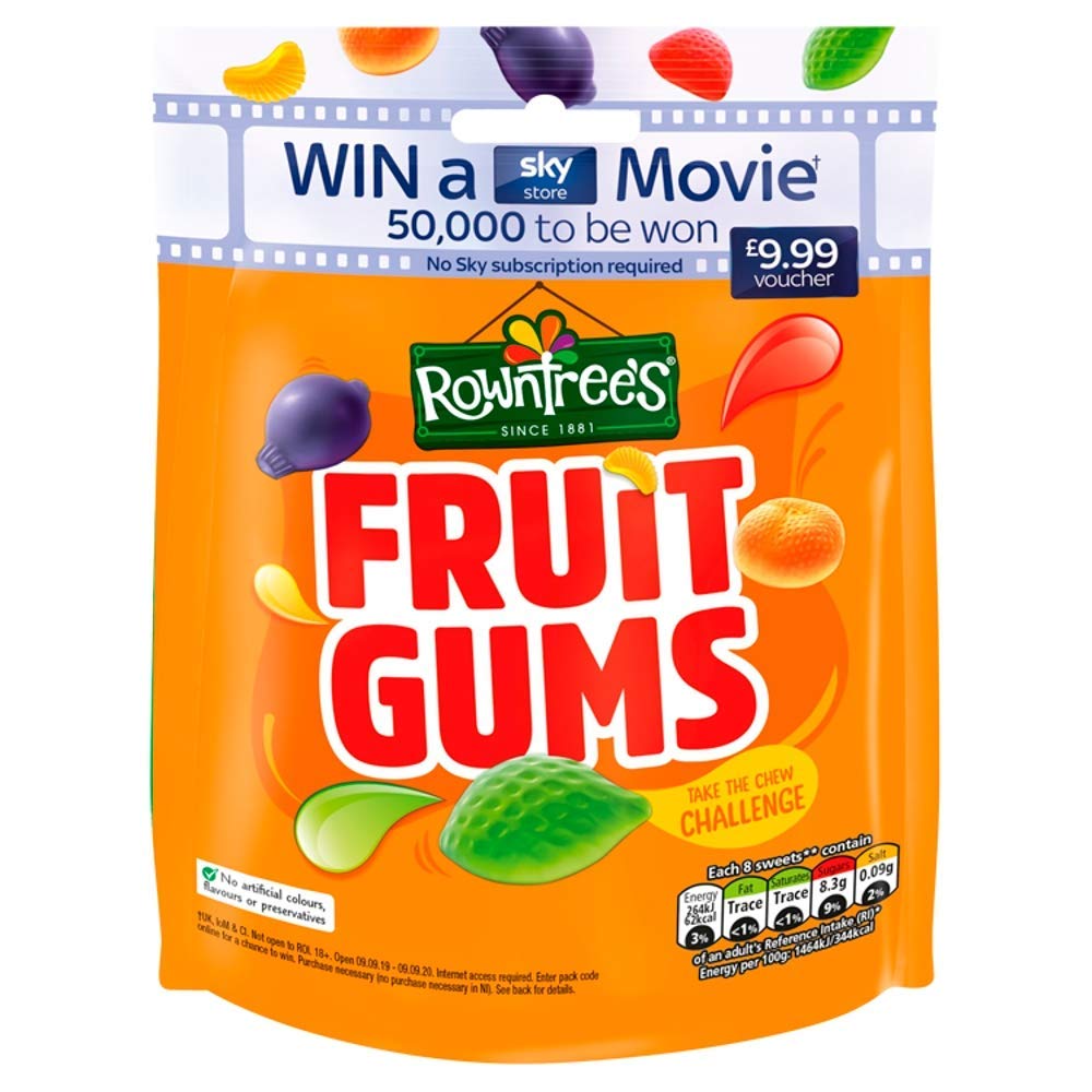 Rowntree's Fruit Gums Sweets Sharing Pouch, 150 g Pack of 2