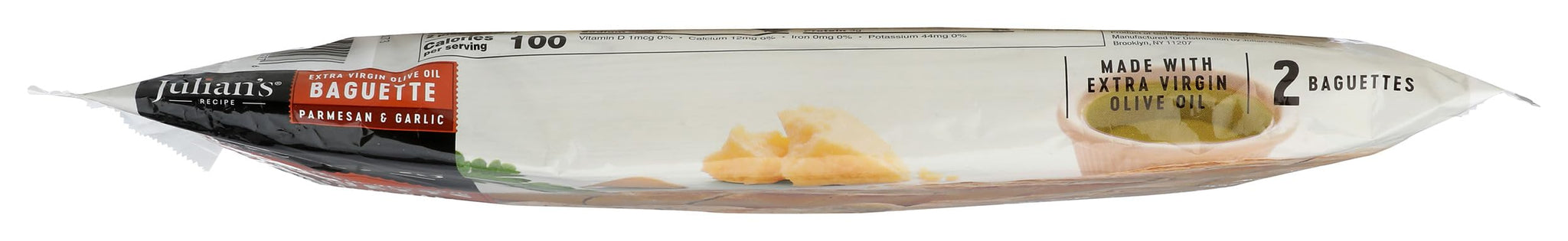 Julians Recipe Parmesan & Garlic Baguette, 12.35 OZ