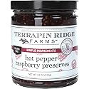 Terrapin Ridge Farms Hot Pepper Raspberry Preserves - Sweet & Spicy Blend of Ripe Raspberries & Jalapeños - Perfect for Bagels, Glazes, and Appetizers