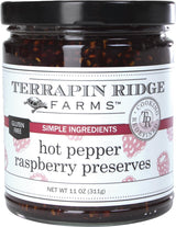 Terrapin Ridge Farms Hot Pepper Raspberry Preserves - Sweet & Spicy Blend of Ripe Raspberries & Jalapeños - Perfect for Bagels, Glazes, and Appetizers