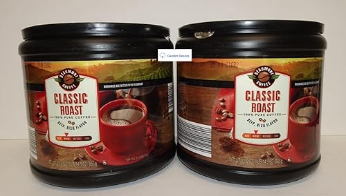 Beaumont Coffee Classic Medium Roast 100% Pure Coffee Deep Rich Flavor 30.5oz 865g (Two Tubs)