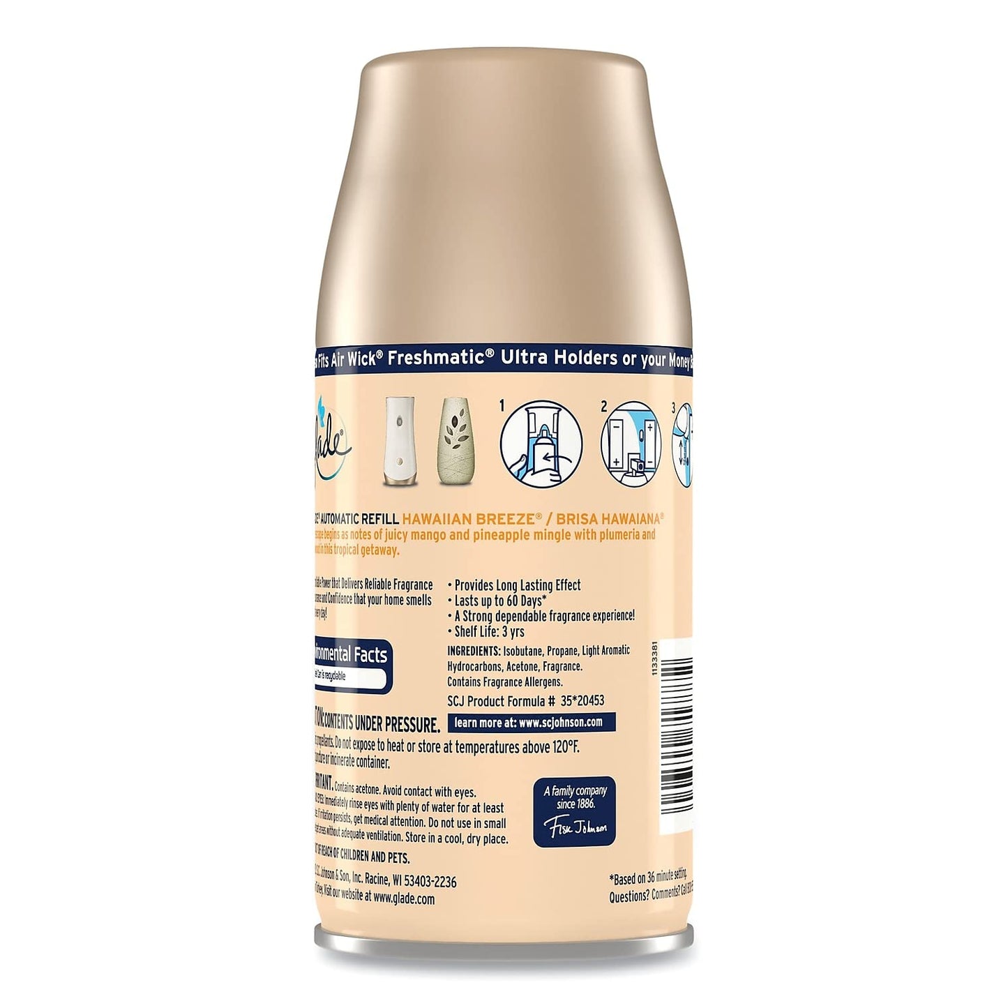 Automatic Spray Refill, Hawaiian Breeze, 6.2-oz. 6 pack