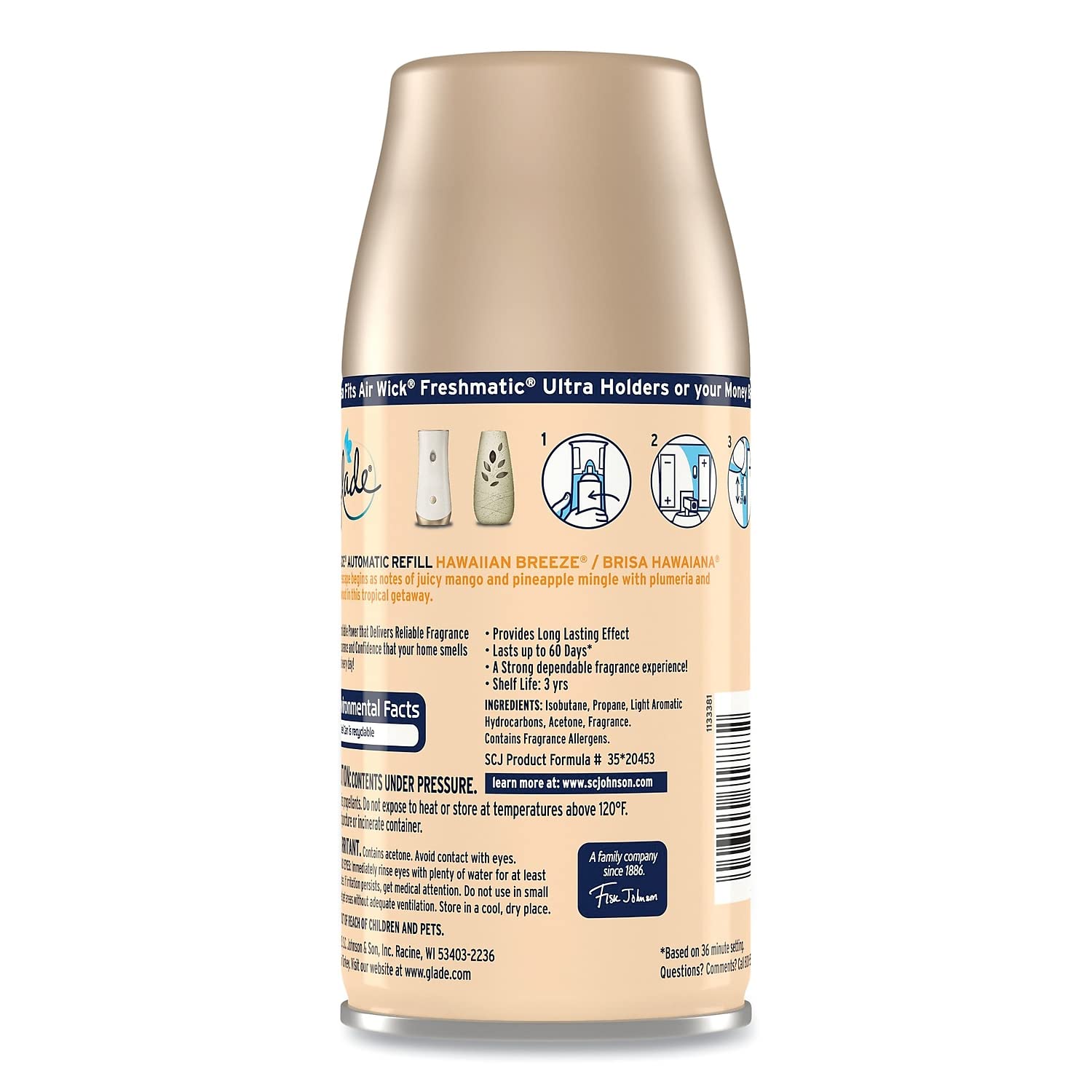 Automatic Spray Refill, Hawaiian Breeze, 6.2-oz. 6 pack