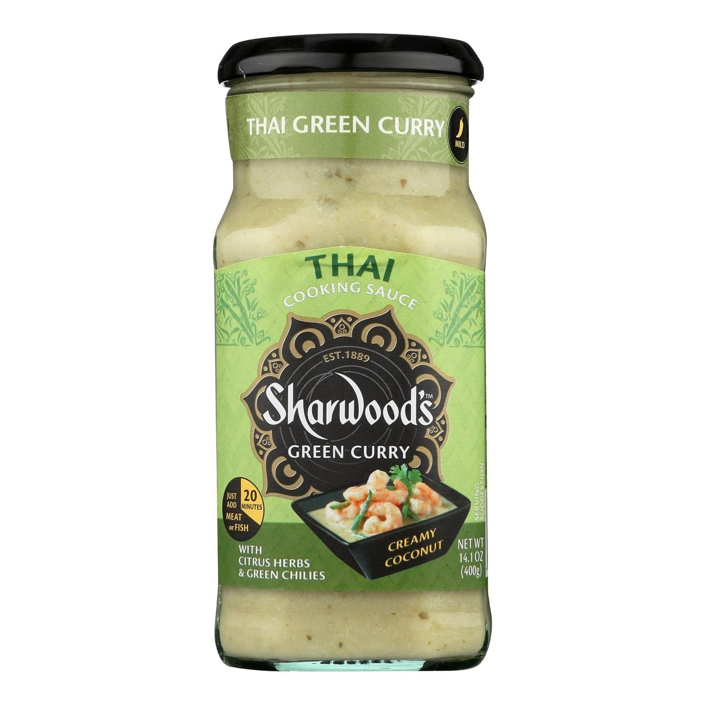 Sharwood Thai Green Curry Cooking Sauce, 14.1 Ounce - 6 per case.6