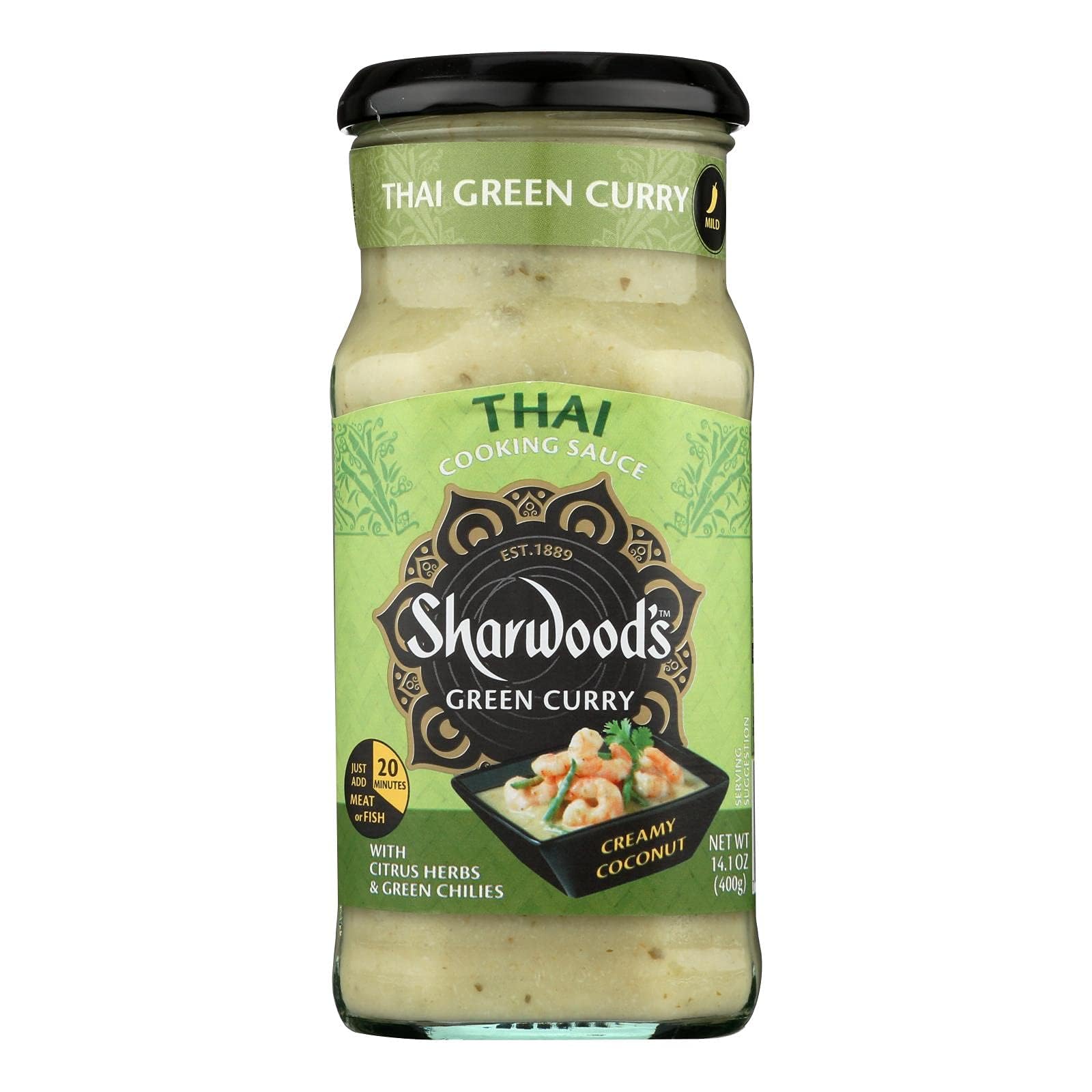 Sharwood Thai Green Curry Cooking Sauce, 14.1 Ounce - 6 per case.6