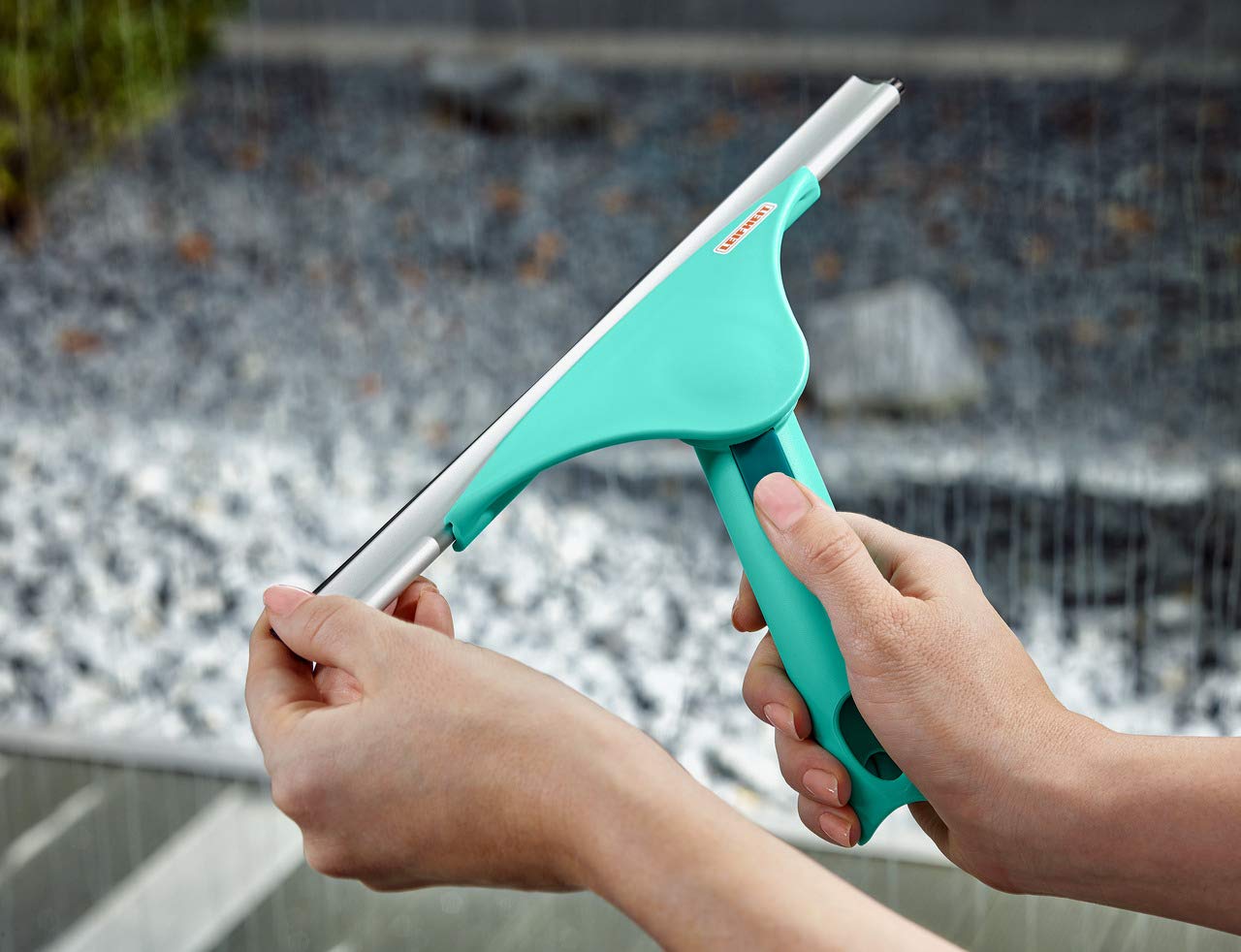 Leifheit Hand Window Squeegee Wiper with Rotation, 40 cm