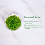 Premium Japanese Seaweed Salad - 12.35oz of Dark Green Edible Leafy Seaweed, Seasoned with Sesame, for Sushi and Japanese Cuisine, Asian Cuisine