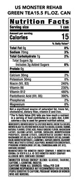 Monster Energy Rehab Green Tea + Energy, Energy Drink 15.5 Ounce