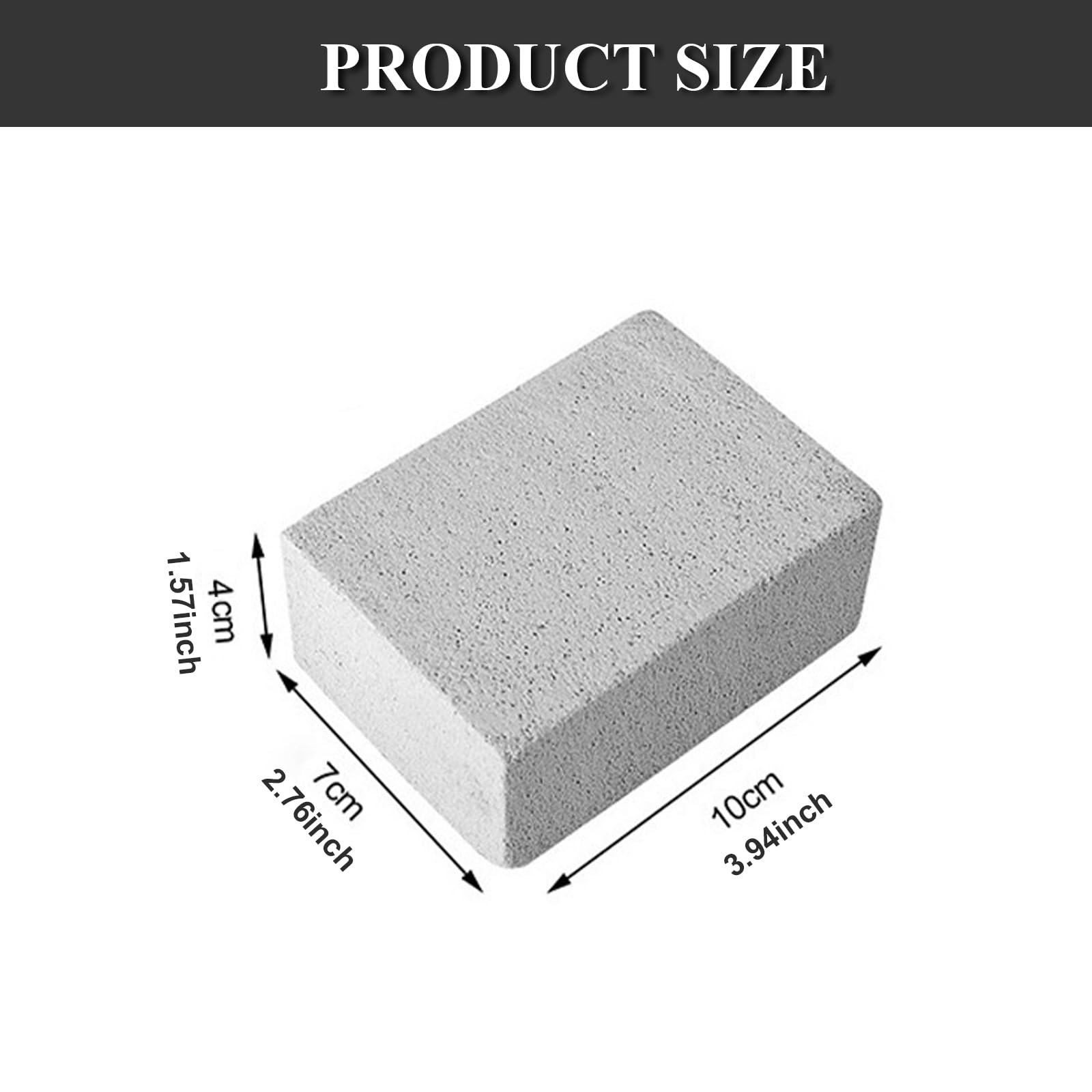 CHIVOLONA Grill Stone Cleaning Brick,Griddle Cleaner Kit Block Pumice Stone,Ecological Grill Brick De-Scaling Stone for Removing Stains BBQ,Stone*4