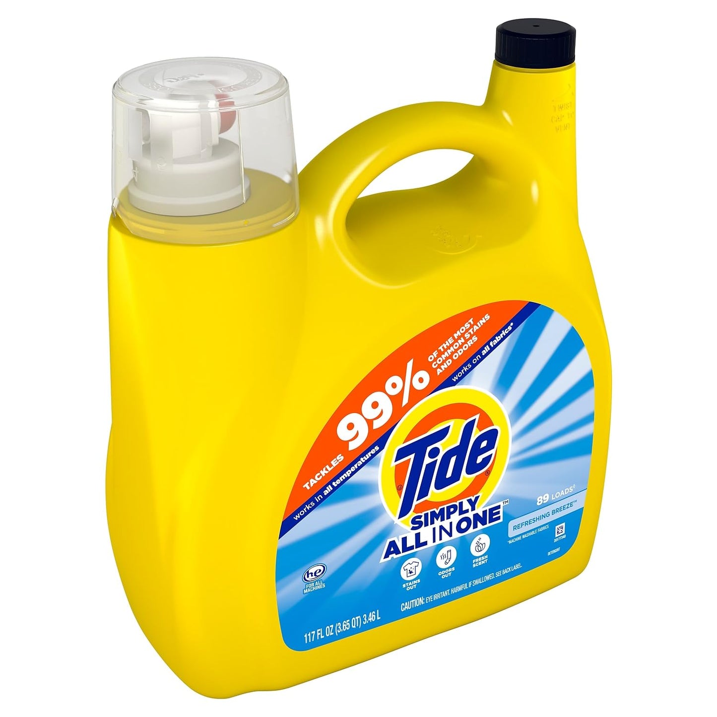 Procter & Gamble, 89131 Simply Clean & Fresh Laundry Detergent, Liquid, Breeze Scent, 138 Ounce - Quantity 2