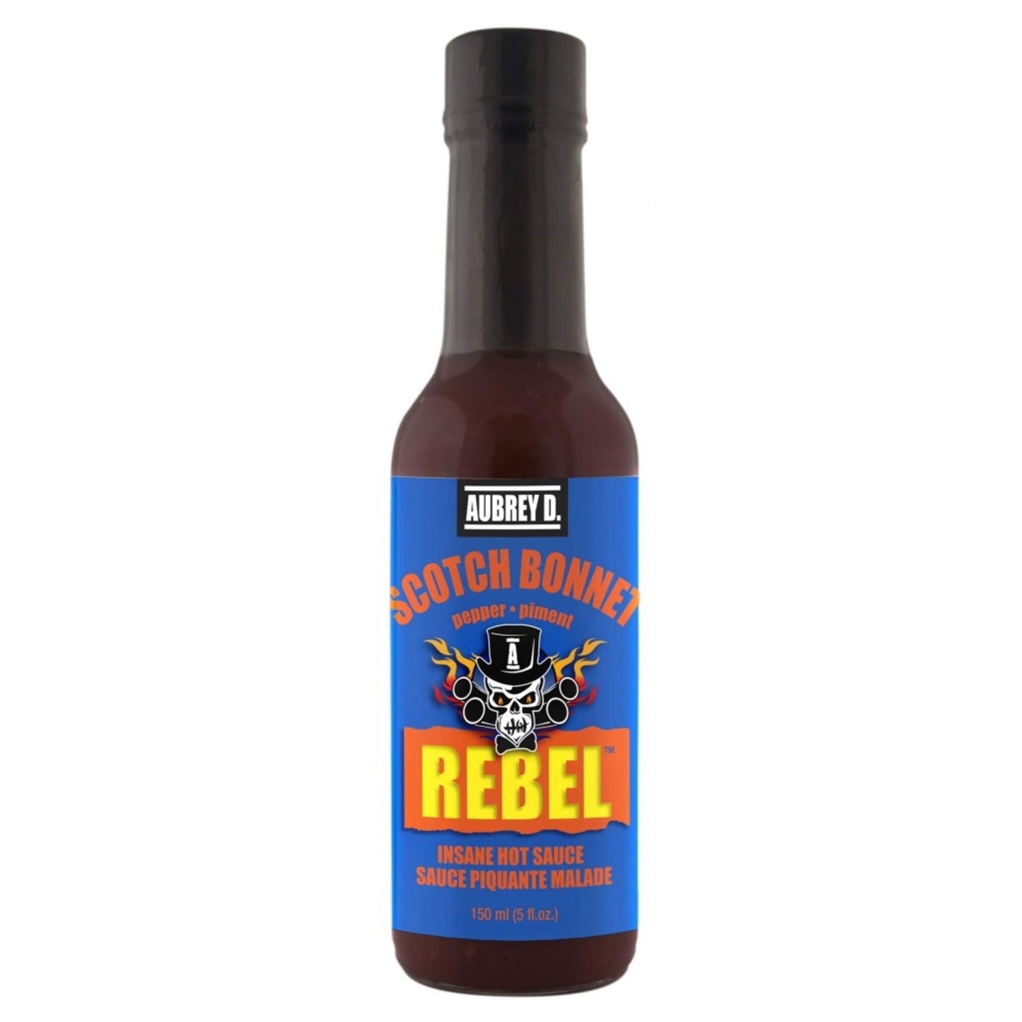 Aubrey D. Rebel Scotch Bonnet Hot Sauce, Spicy Pepper Flavor For Meat, Fish, Chicken & Vegetables
