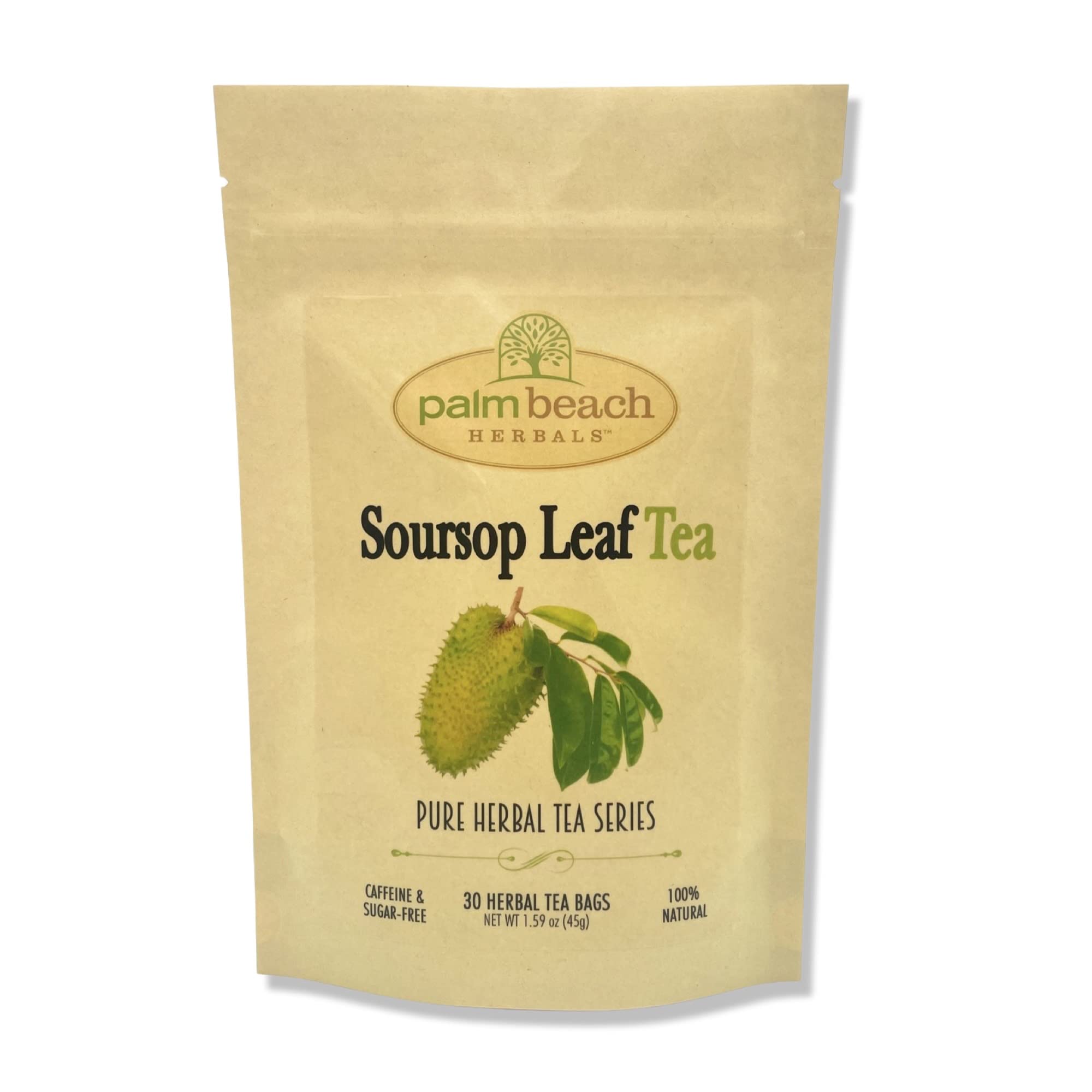 Palm Beach Medicinal Herbs - Soursop Leaf Tea - Pure Herbal Tea Series, 30ct
