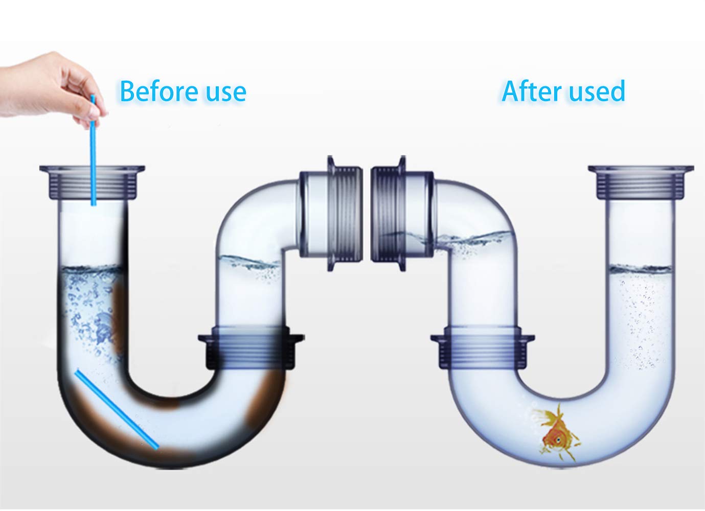 IUDAOIHK Drain Sticks Sink Cleaner Opener Enzyme Drain Cleaner to Keep Drains and Pipes Clear and Remove Odor 4 Packs(48 pcs)