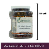 Milk & Dark Chocolate Deluxe Mixed Nuts - 3 Lb Tub