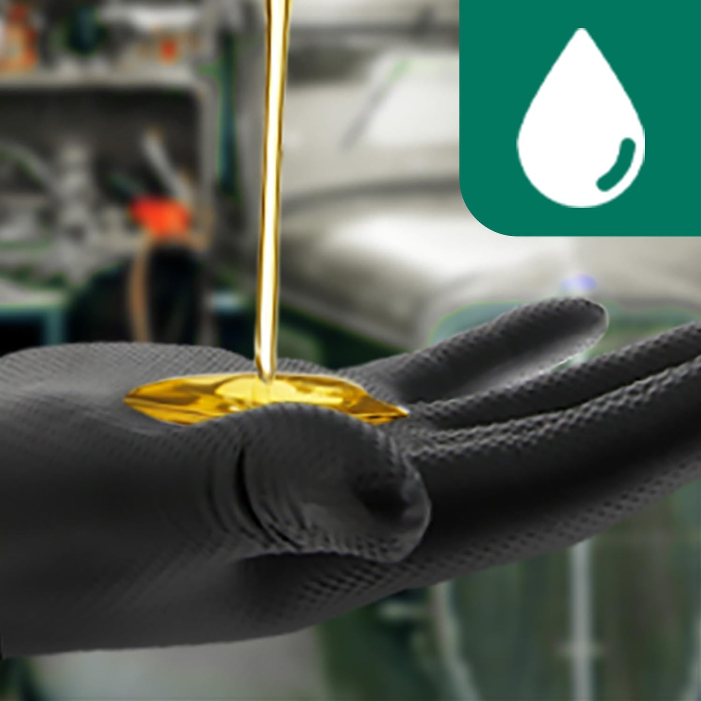 S&G Black Nitrile Gloves | 100 Pcs | Large | 6 Mil Heavy-Duty Latex & Powder Free - For Cleaning, Construction, Mechanic, Food Prep