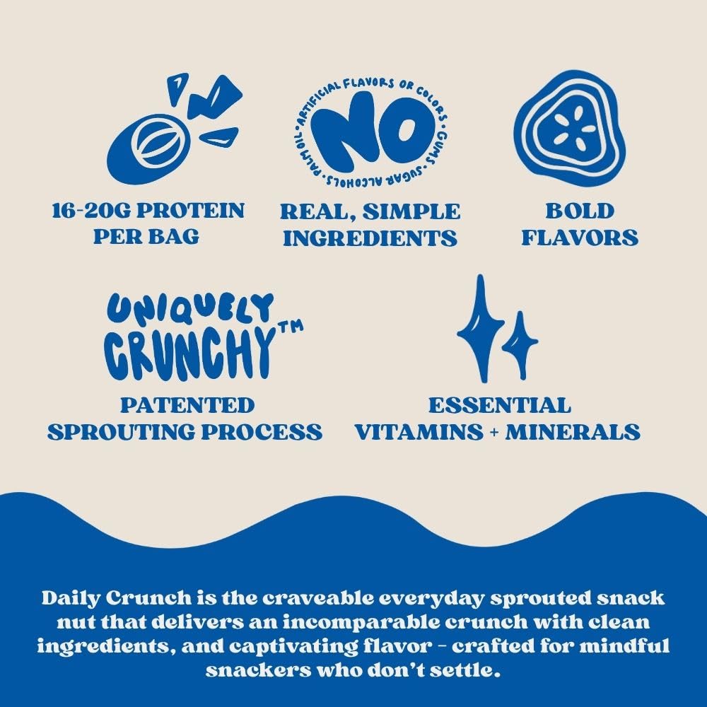 Daily Crunch, Almonds Sprouted Turmeric Sea Salt, 4 Ounce