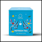 Karma Bulk Refresh Tea - Herbal, Caffeine-Free, Non-GMO Blend - Cooling Herbs & Spices for Healthy Hydration and Rejuvenation - Re-Usable Tin Box | 2