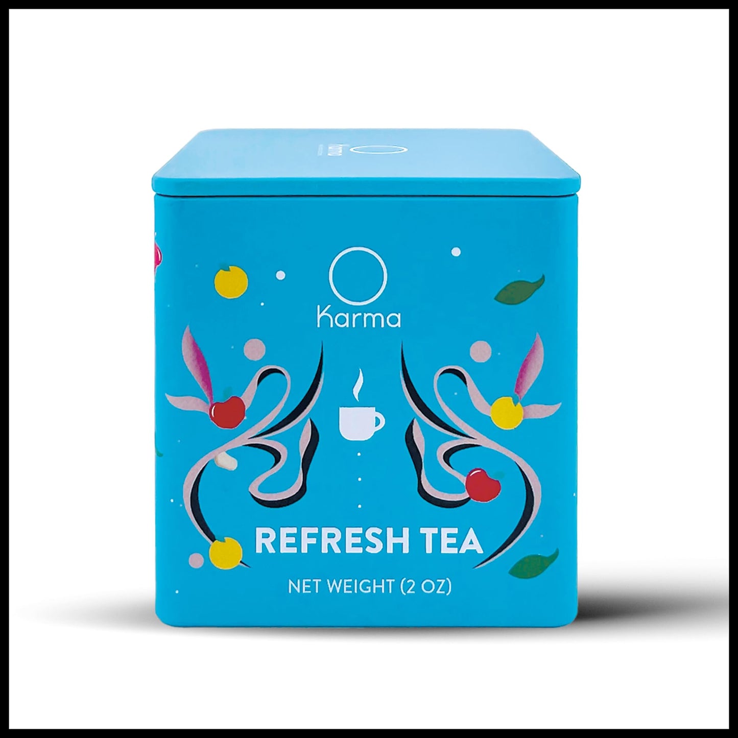 Karma Bulk Refresh Tea - Herbal, Caffeine-Free, Non-GMO Blend - Cooling Herbs & Spices for Healthy Hydration and Rejuvenation - Re-Usable Tin Box | 2