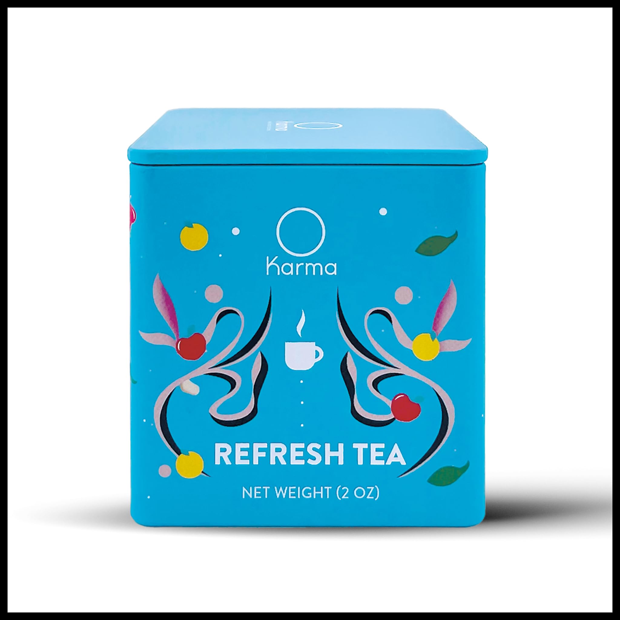 Karma Bulk Refresh Tea - Herbal, Caffeine-Free, Non-GMO Blend - Cooling Herbs & Spices for Healthy Hydration and Rejuvenation - Re-Usable Tin Box | 2