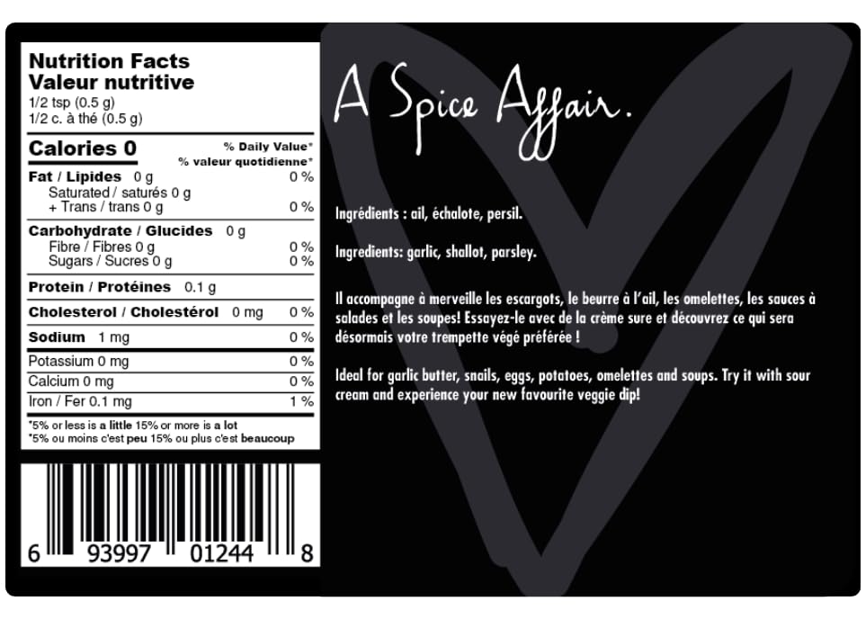 A Spice Affair’s Parsallot | Bright, Savoury & Herbaceous Parsley-Shallot Blend | All-Natural, Non-GMO, Filler-Free | Perfect for Salads, Veggies