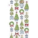 IHR Ideal Home Range Dinner Napkins Rosanne Beck Disposable 3-Ply Paper Hand Towels, 8.5" x 4.5", Bright Topiary Trees, 16-Count