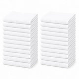 24 Pack Washcloths, 12x12 Lightweight Cleaning Towels, 100% Ring Spun Cotton, Bulk Utility Rags for Kitchen, Cleaning, Workshop, Garage, Reuseable