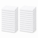 24 Pack Washcloths, 12x12 Lightweight Cleaning Towels, 100% Ring Spun Cotton, Bulk Utility Rags for Kitchen, Cleaning, Workshop, Garage, Reuseable