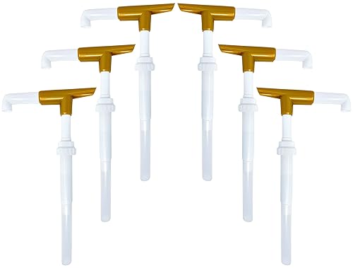Good Times Coffee Co. Sauce Pump Dispenser for Ghirardelli Bottles (Pack of 6), Fits 87.3 to 90.4 Ounce Bottles