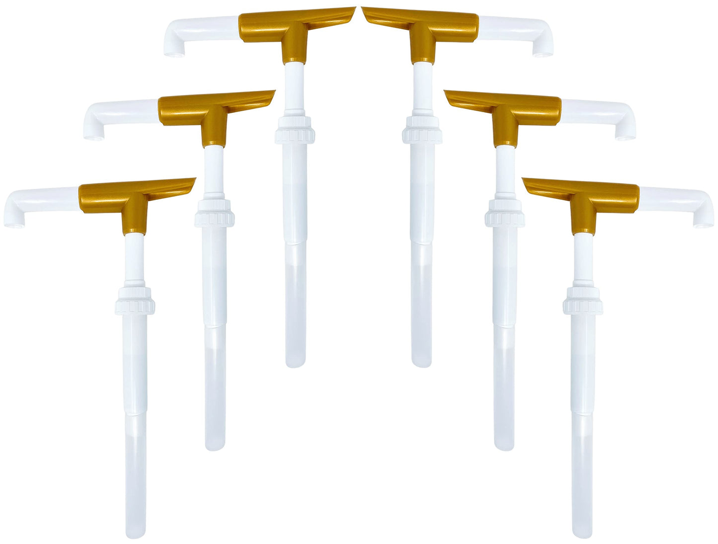 Good Times Coffee Co. Sauce Pump Dispenser for Ghirardelli Bottles (Pack of 6), Fits 87.3 to 90.4 Ounce Bottles