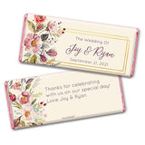 Floral Wedding Favors for Guests Personalized Chocolate Bars (36 Pack) - Bridal Shower Favors for Guests, Wedding Candy