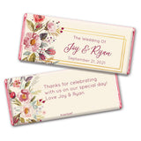 Floral Wedding Favors for Guests Personalized Chocolate Bars (36 Pack) - Bridal Shower Favors for Guests, Wedding Candy