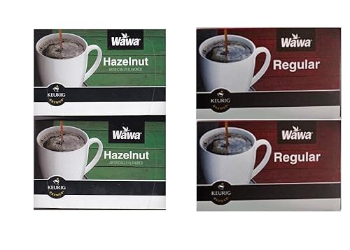 Wawa Single Cup Coffee K-Cups for Keurig Brewers - 24 Count (Hazelnut) & 24 count (Original)