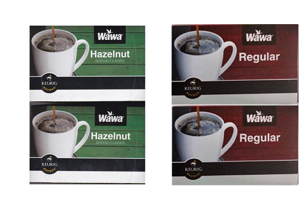 Wawa Single Cup Coffee K-Cups for Keurig Brewers - 24 Count (Hazelnut) & 24 count (Original)