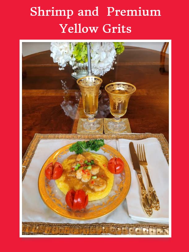 Grandma Betty's Yellow Grits, Gluten-Free, Sugar-Free, Sodium-Free, and Dairy-Free. Made in America. Cooks in 6 Minutes. 20oz. Bag