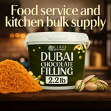 Dubai Chocolate Bar Filling 2.2 lb Bulk Pistachio Cream with Crispy Kataifi