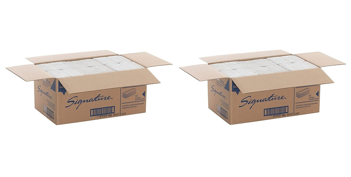 Georgia-Pacific Signature 23000 2-Ply Premium C-Fold Paper Towel, 13.2" L x 10.1" W, White