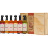 Hot Sauce Gift Set (6 Pack) - Hot Sauce Variety Pack in Premium Wooden Box - Great Gift for Birthday, Christmas, Father's Day for Men, Him, Her, Dad