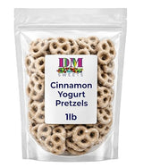 Cinnamon Yogurt Covered Pretzels - 1 lb Resealable Bag | Sweet & Spiced Crunchy Snack | Gourmet Yogurt Pretzel Treats | Perfect for Gifting, Parties