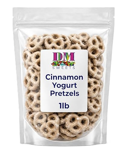 Cinnamon Yogurt Covered Pretzels - 1 lb Resealable Bag | Sweet & Spiced Crunchy Snack | Gourmet Yogurt Pretzel Treats | Perfect for Gifting, Parties