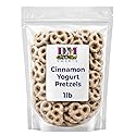 Cinnamon Yogurt Covered Pretzels - 1 lb Resealable Bag | Sweet & Spiced Crunchy Snack | Gourmet Yogurt Pretzel Treats | Perfect for Gifting, Parties