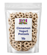 Cinnamon Yogurt Covered Pretzels - 1 lb Resealable Bag | Sweet & Spiced Crunchy Snack | Gourmet Yogurt Pretzel Treats | Perfect for Gifting, Parties