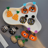 Cartoon pumpkin earrings, ghost earrings, love lips acrylic earrings earrings (Style 11)