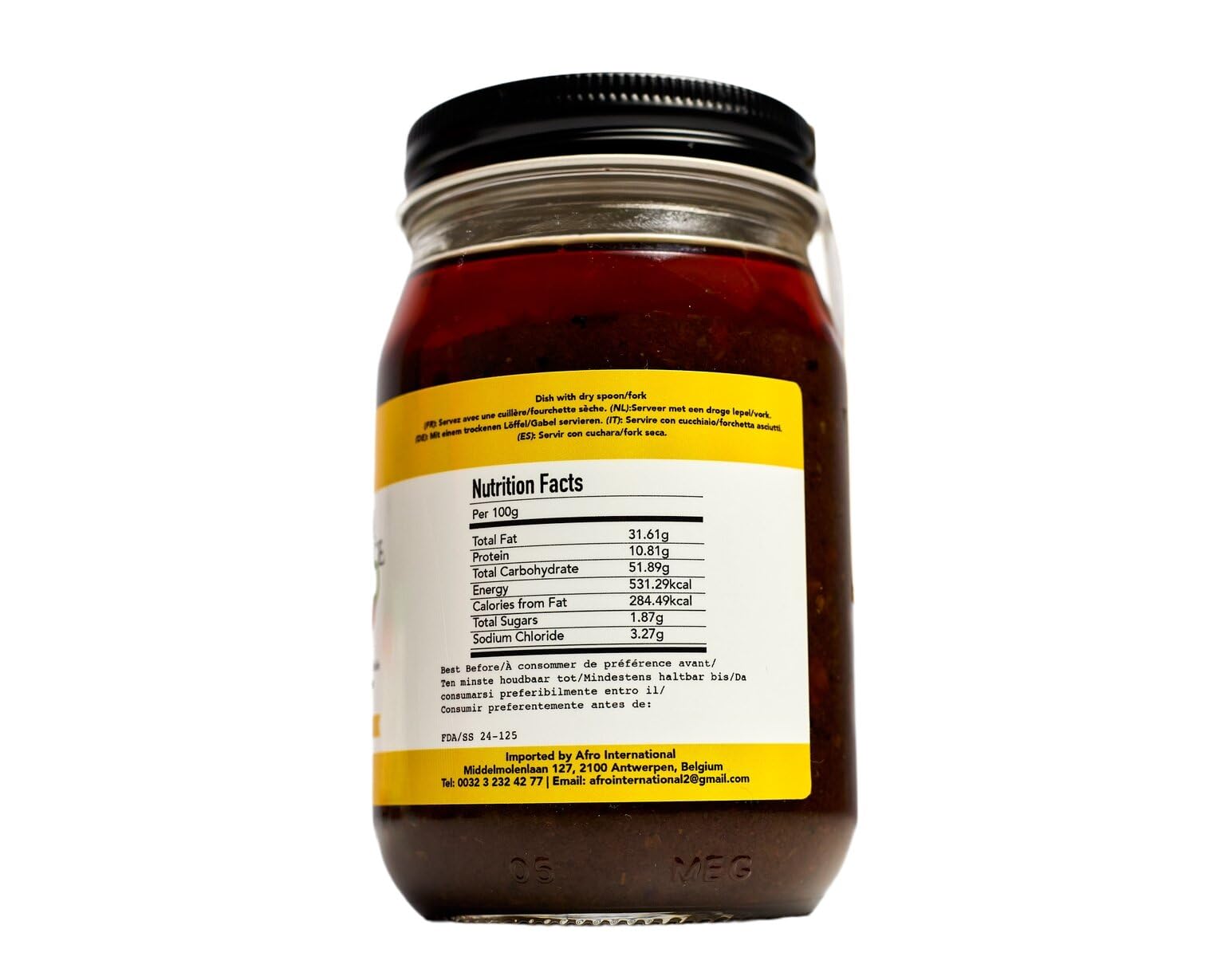 Nana Shito Ghana Chili Sauce - Shito Made with Fresh Chili, Shrimp & Spices, Adds Heat & Flavor to Any Dish, Traditional Ghana Recipe, Resealable Jar