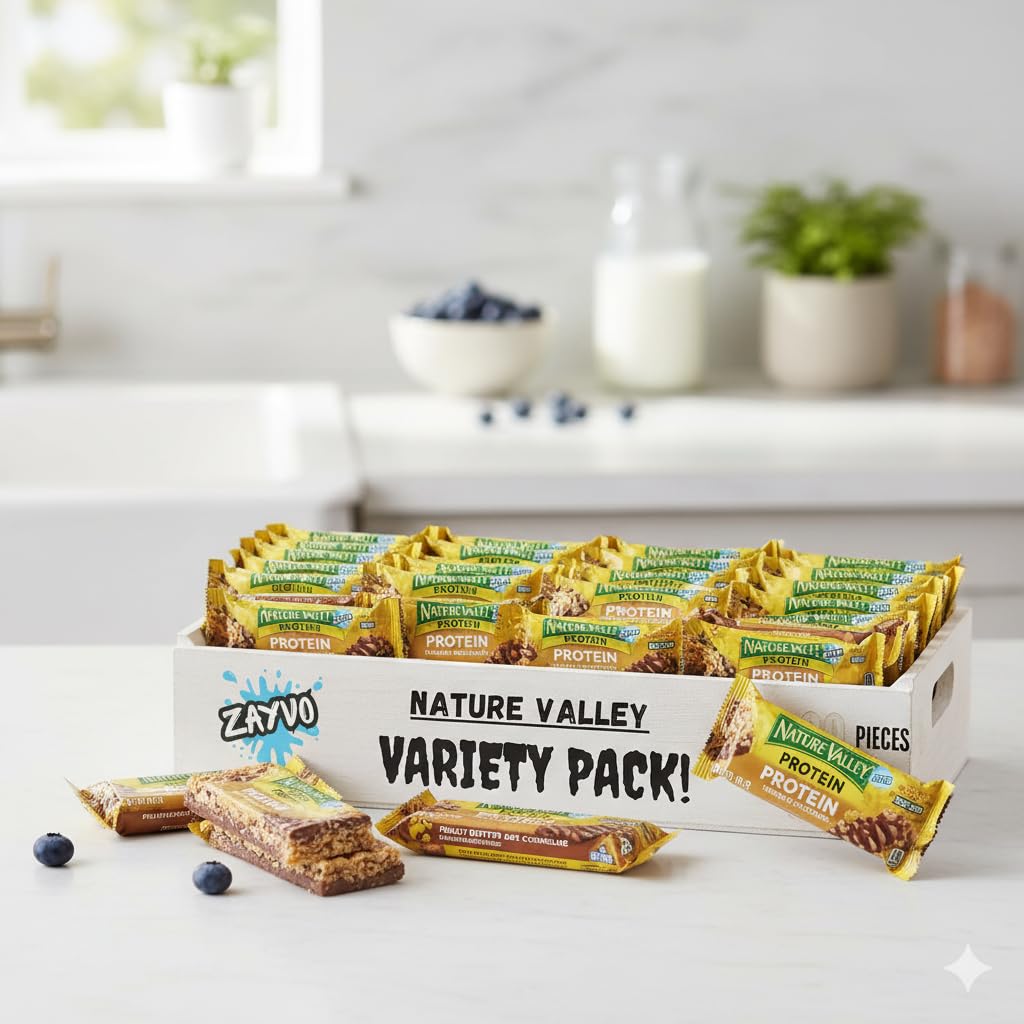 ?@tures- Valley-Protein Chewy Bars - Peanut Butter & Dark Chocolate, 30 Bars,High Protein, Low Sugar, Snack Bars, Energy Boost, 30 ct