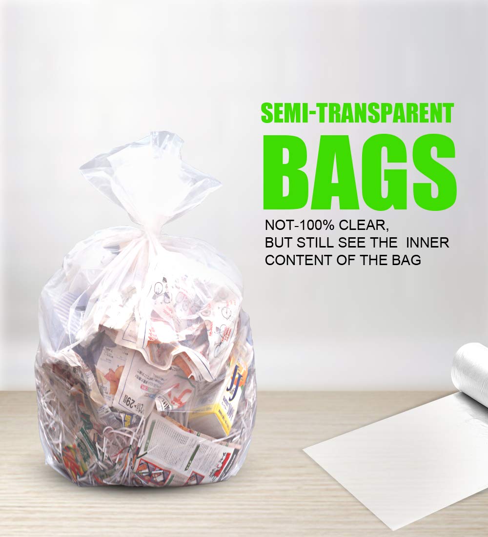 Small Clear Trash Bags - FORID 2.6 Gallon Garbage Bags Wastebasket Bin Liners 220 Count Plastic Trash Bags for Bathroom Bedroom Office Garbage Can