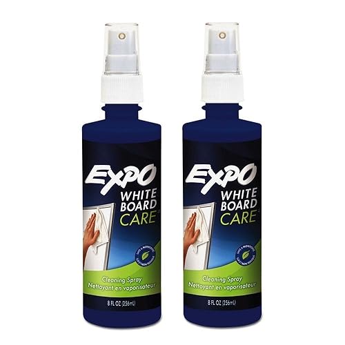 Expo 81803 Liquid Cleaner, White Board Care, 8 Once Capacity, Pack of 2, Removes Ghosting, Stubborn Marks, Shadowing, Grease and Dirt from