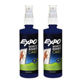 Expo 81803 Liquid Cleaner, White Board Care, 8 Once Capacity, Pack of 2, Removes Ghosting, Stubborn Marks, Shadowing, Grease and Dirt from