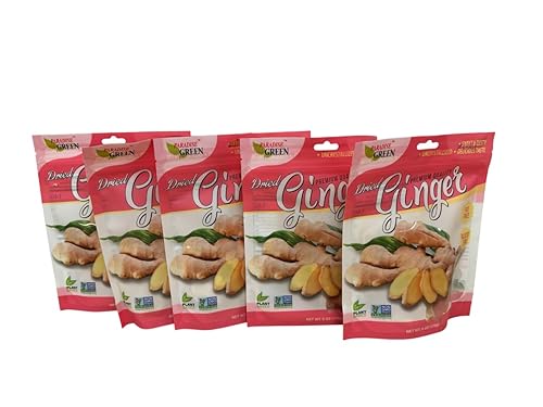 Paradise Green Dried Ginger Slice (uncrystallized) 5pks x 6oz