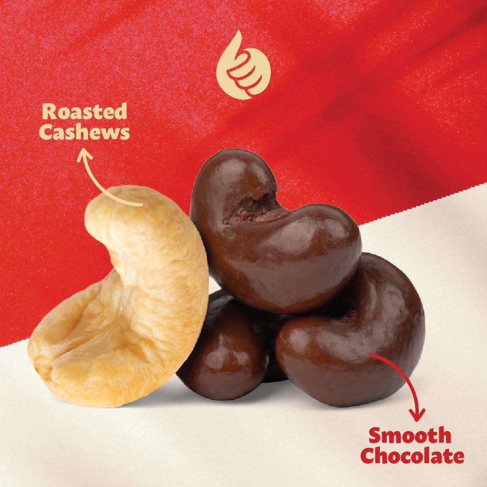 Dark Chocolate Covered Cashews 2-Pound Bag | Bulk Dark Chocolate Nuts | Coated Roasted Cashews for Snacking, Gifting, Office Candy Jars & Dessert